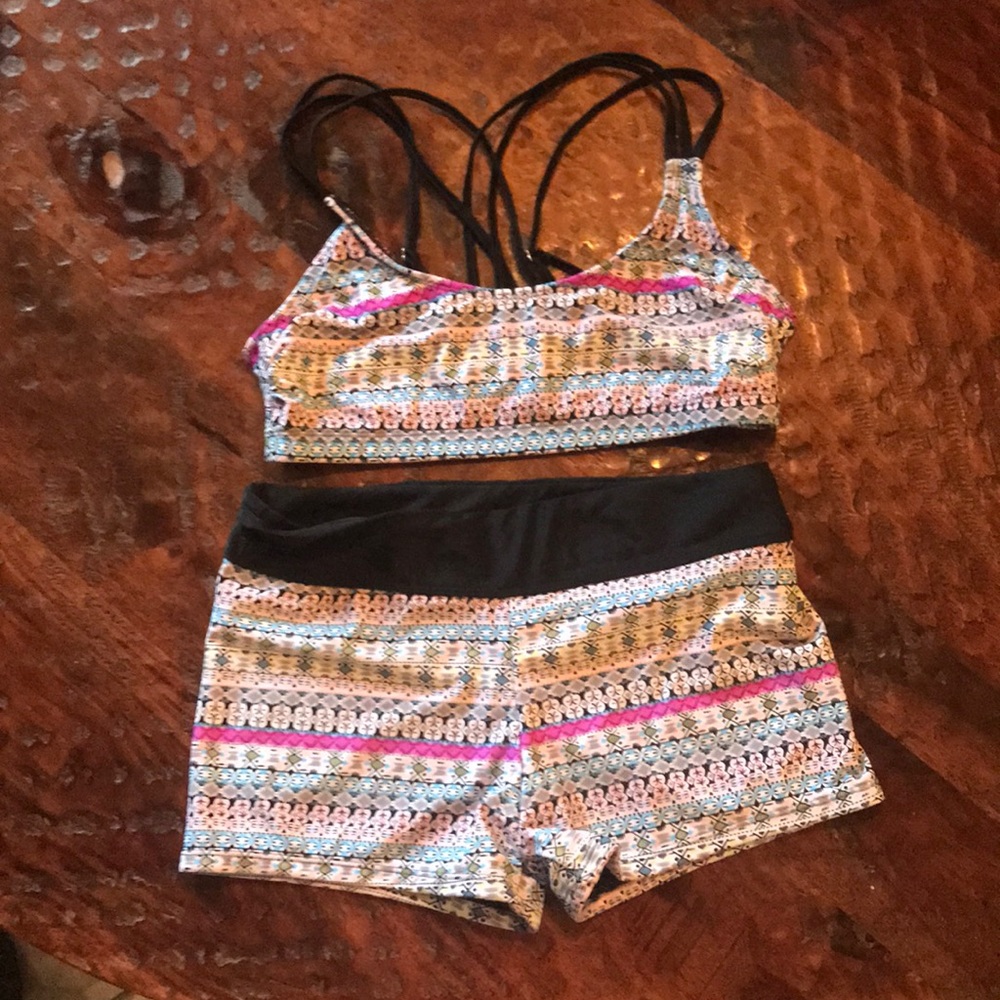 2 piece swim shirt set with tank